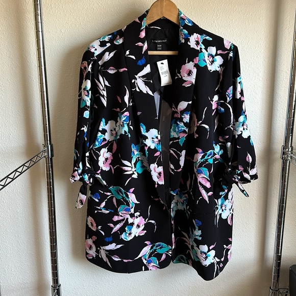 Lane Bryant Floral Black Blazer - Picture 3 of 11
